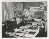 2h882 TEN COMMANDMENTS candid 8x10 still 1956 Cecil B. DeMille in his private office at Paramount!