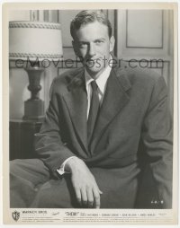 2h892 THEM 8x10.25 still 1954 Warner Bros. studio portrait of James Arness wearing suit & tie!