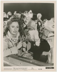 2h914 TITANIC 8x10.25 still 1953 close up of Barbara Stanwyck on crowded lifeboat after ship sinks!