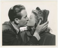 2h921 TONIGHT & EVERY NIGHT 8.25x10 still 1944 sexy Rita Hayworth & Lee Bowman kissing by Coburn!
