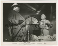 2h923 TOUCH OF EVIL 8x10.25 still 1958 close up of Orson Welles with gun over Janet Leigh!