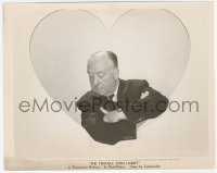 2h930 TROUBLE WITH HARRY candid 8x10 still 1955 director Alfred Hitchcock in heart-shaped frame!