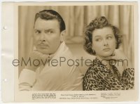 2h931 TWIN BEDS 8x11 key book still 1942 Joan Bennett & George Brent sitting back to back!