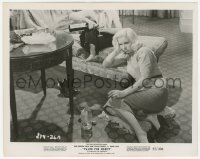 2h942 VALUE FOR MONEY 8x10.25 still 1955 sexy Diana Dors looking bored with cigarette & drink!