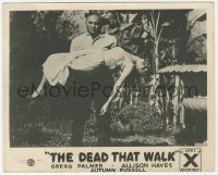 2h999 ZOMBIES OF MORA TAU English FOH LC 1957 guy carrying unconscious girl, The Dead That Walk!