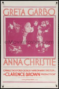 2j081 ANNA CHRISTIE 1sh R1962 Greta Garbo, Charles Bickford, Clarence Brown directed!