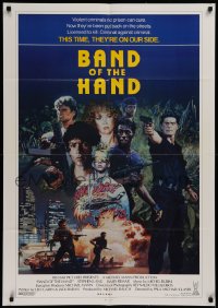 2j097 BAND OF THE HAND int'l 1sh 1986 Paul Michael Glaser, completely different art by Konkoly!