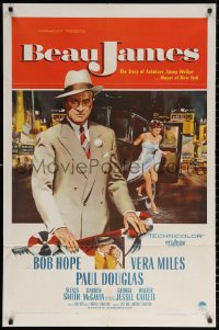 2j108 BEAU JAMES 1sh 1957 Bob Hope as NYC Mayor Jimmy Walker, sexy Vera Miles!