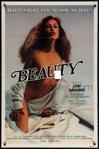 2j109 BEAUTY 1sh 1981 Loni Sanders in the title role, beauty knows how to tame the beast, rare!