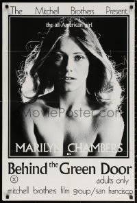 2j111 BEHIND THE GREEN DOOR 24x36 1sh 1972 Mitchell Bros' classic, c/u sexy naked Marilyn Chambers!
