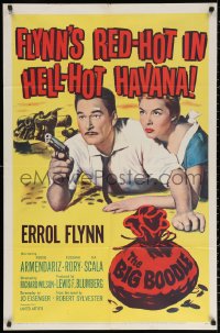 2j120 BIG BOODLE 1sh 1957 Errol Flynn red-hot in Havana Cuba with sexy Rossana Rory!