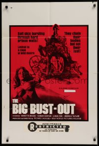 2j121 BIG BUST-OUT 23x34 1973 Vonetta McGee, locked in a cage of wild desire!