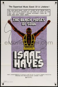 2j131 BLACK MOSES OF SOUL 1sh 1973 Isaac Hayes, the superbad music event of a lifetime!