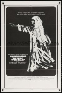 2j162 BRIDE WORE BLACK 1sh 1968 Francois Truffaut's La Mariee Etait en Noir, Rene Ferracci artwork!