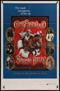 2j165 BRONCO BILLY advance 1sh 1980 Clint Eastwood directs & stars, Huyssen & Gerard Huerta art!