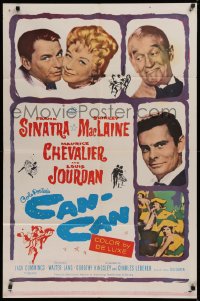 2j180 CAN-CAN 1sh 1960 Frank Sinatra, Shirley MacLaine, Maurice Chevalier & Louis Jourdan!