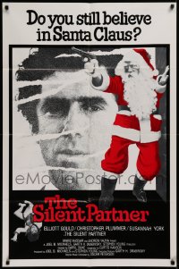 2j043 SILENT PARTNER Canadian 1sh 1979 Elliott Gould, do you still believe in Santa Claus?!
