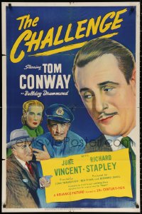 2j197 CHALLENGE 1sh 1948 art of Tom Conway as detective Bulldog Drummond!