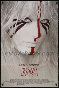 2j208 CLAN OF THE CAVE BEAR 1sh 1986 fantastic close-up image of Daryl Hannah in tribal make up!