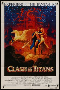 2j209 CLASH OF THE TITANS 1sh 1981 Ray Harryhausen, great fantasy art by Greg & Tim Hildebrandt!