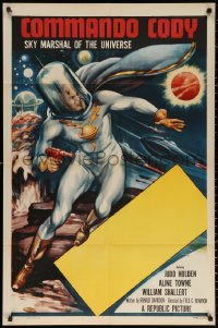 2j221 COMMANDO CODY blank stock 1sh 1953 Sky Marshal of the Universe, cool outer space sci-fi art!