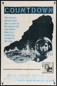 2j228 COUNTDOWN 1sh 1968 Robert Altman, spaceman James Caan in the great adventure of the century!