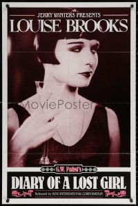 2j267 DIARY OF A LOST GIRL 1sh R1982 best c/u of bad girl Louise Brooks, G.W. Pabst classic!