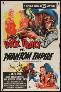 2j268 DICK TRACY VS. CRIME INC. 1sh R1952 Ralph Byrd detective serial, The Phantom Empire!