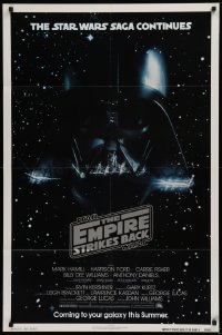 2j298 EMPIRE STRIKES BACK NSS style advance 1sh 1980 George Lucas classic, Vader in space!
