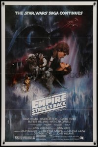 2j297 EMPIRE STRIKES BACK NSS style 1sh 1980 classic Gone With The Wind style art by Roger Kastel!