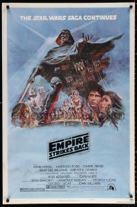 2j299 EMPIRE STRIKES BACK style B NSS style 1sh 1980 George Lucas classic, art by Tom Jung!