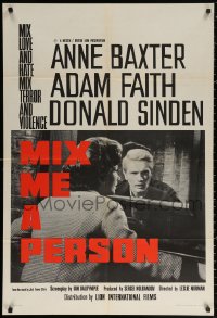 2j023 MIX ME A PERSON English 1sh 1964 Anne Baxter talks to Adam Faith through window in prison!