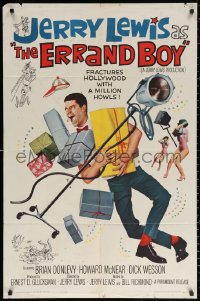 2j304 ERRAND BOY 1sh 1962 Jerry Lewis breaks up Hollywood inside-out & funny-side up!