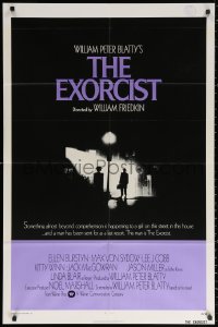 2j315 EXORCIST int'l 1sh 1974 William Friedkin horror classic, William Peter Blatty!