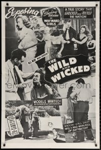 2j334 FLESH MERCHANT 1sh 1956 wayward girls bought, sold, and traded, The Wild & Wicked!