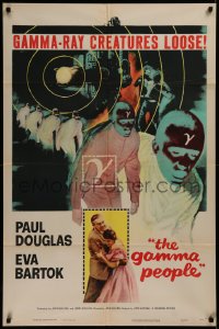 2j360 GAMMA PEOPLE 1sh 1956 G-gun paralyzes nation, great image of hypnotized Gamma people!