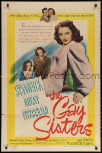 2j365 GAY SISTERS 1sh 1942 sexy full-length image of bad sister Barbara Stanwyck!
