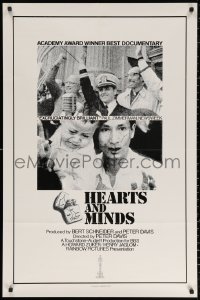 2j422 HEARTS & MINDS 1sh 1975 Davis, documentary about the origins and end of the Vietnam War!
