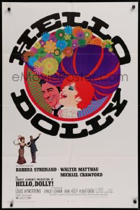 2j426 HELLO DOLLY 1sh 1969 Barbra Streisand & Walter Matthau by Richard Amsel, Roadshow!