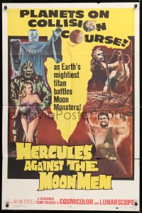 2j429 HERCULES AGAINST THE MOON MEN 1sh 1965 Earth's mightiest man Sergio Ciani vs monsters!