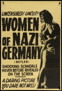 2j435 HITLER 1sh 1962 Richard Basehart in the title role, dare not miss the Women of Nazi Germany!