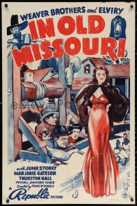 2j462 IN OLD MISSOURI 1sh 1940 great portrait of the Weaver Brothers & Elviry!