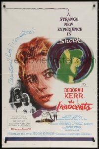 2j465 INNOCENTS 1sh 1962 Deborah Kerr is outstanding in Henry James' English classic horror!