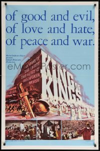 2j505 KING OF KINGS 1sh 1961 Nicholas Ray Biblical epic, Jeffrey Hunter as Jesus!