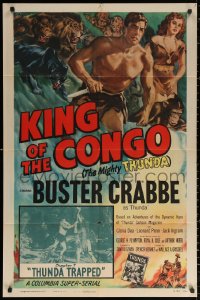 2j506 KING OF THE CONGO chapter 7 1sh 1952 Crabbe as The Mighty Thunda, art by Glenn Cravath!