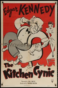 2j513 KITCHEN CYNIC 1sh 1944 Hal Yates, Edgar Kennedy and Florence Lake comedy short, ultra-rare!