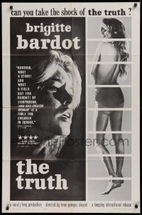 2j516 LA VERITE 1sh 1961 super sexy Brigitte Bardot, Henri-Georges Clouzot!
