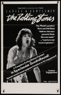 2j517 LADIES & GENTLEMEN THE ROLLING STONES 24x38 1sh 1973 Mick Jagger, rock & roll, Quadrasound!