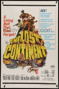 2j550 LOST CONTINENT 1sh 1968 Hammer sci-fi, great images of sexy girl in peril!