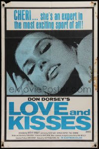 2j551 LOVE & KISSES 1sh 1970 Kathy Knight as Cheri is an expert in the exciting sport of sex!